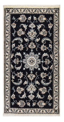Alfombra persa - Nain - 135 x 69 cm - azul oscuro