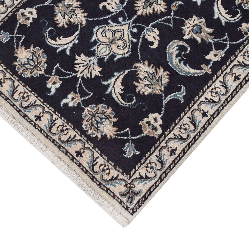 Alfombra persa - Nain - 135 x 69 cm - azul oscuro