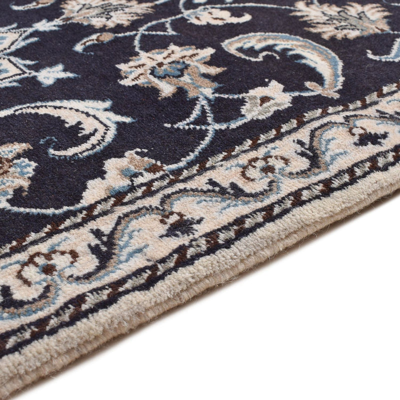 Alfombra persa - Nain - 135 x 69 cm - azul oscuro