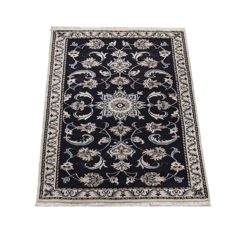 Alfombra persa - Nain - 135 x 69 cm - azul oscuro