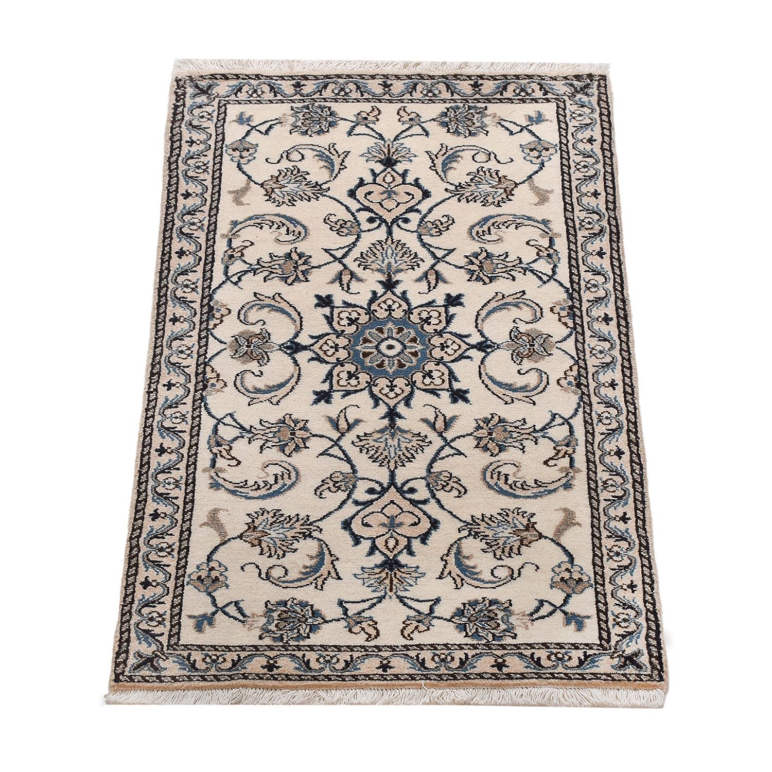 Alfombra persa - Nain - 140 x 69 cm - crema