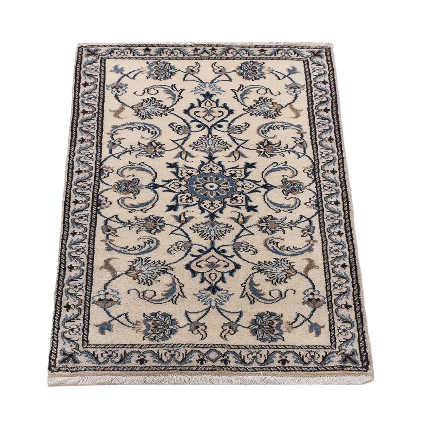 Alfombra persa - Nain - 136 x 68 cm - crema