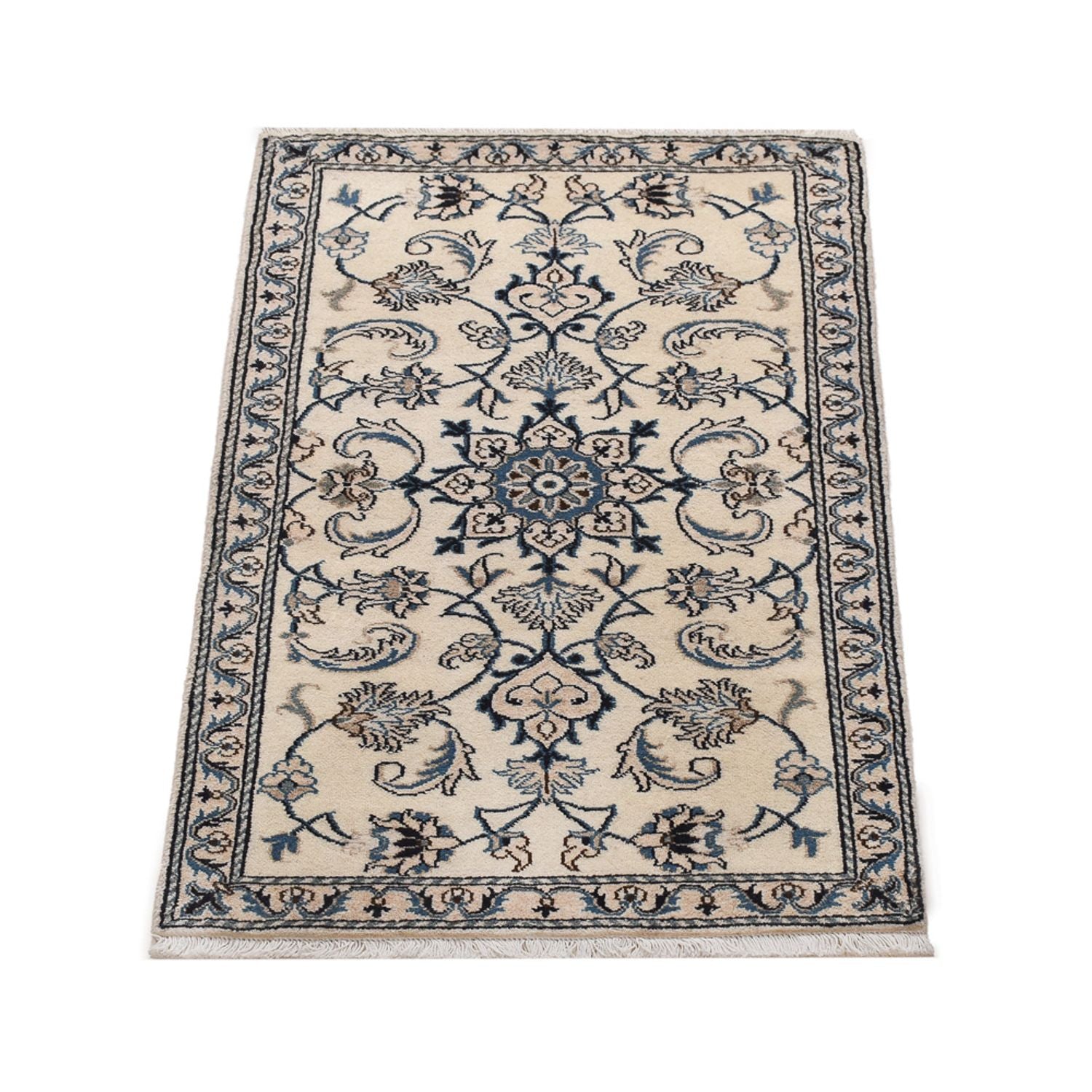 Alfombra persa - Nain - 137 x 69 cm - crema