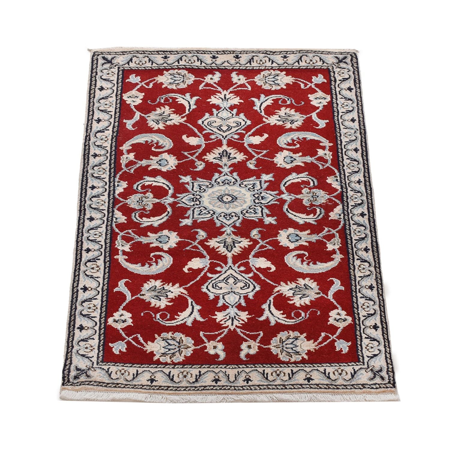 Alfombra persa - Nain - 139 x 69 cm - rojo