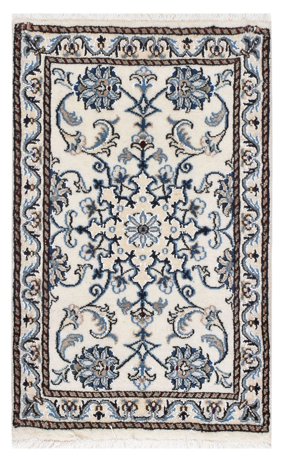 Alfombra persa - Nain - 90 x 56 cm - crema
