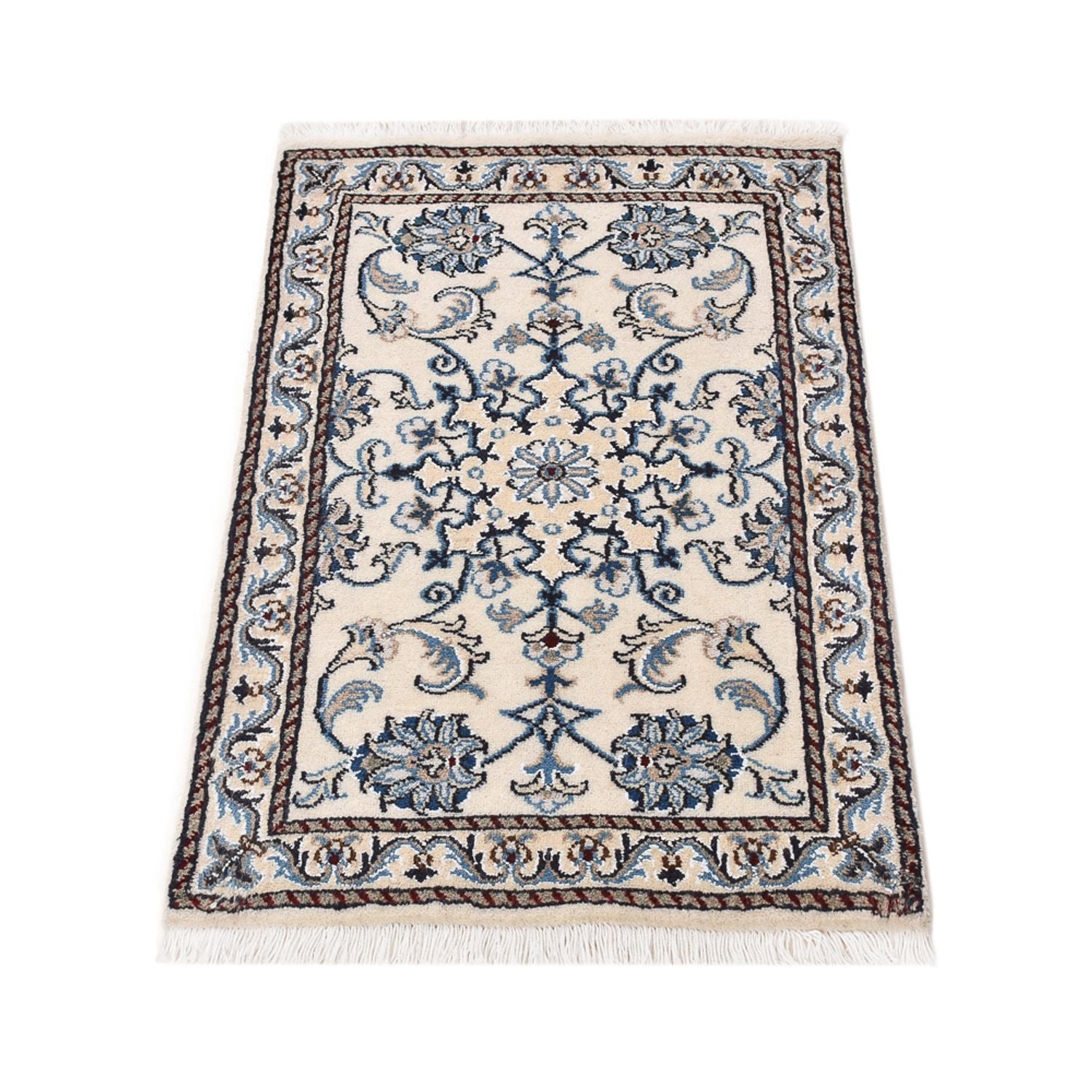 Alfombra persa - Nain - 90 x 56 cm - crema