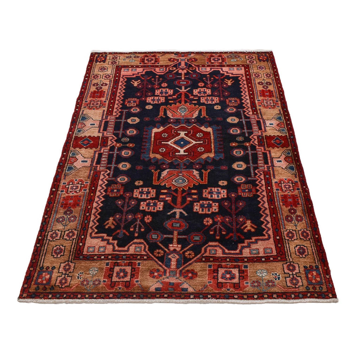 Alfombra persa - Nómada - 191 x 118 cm - azul oscuro