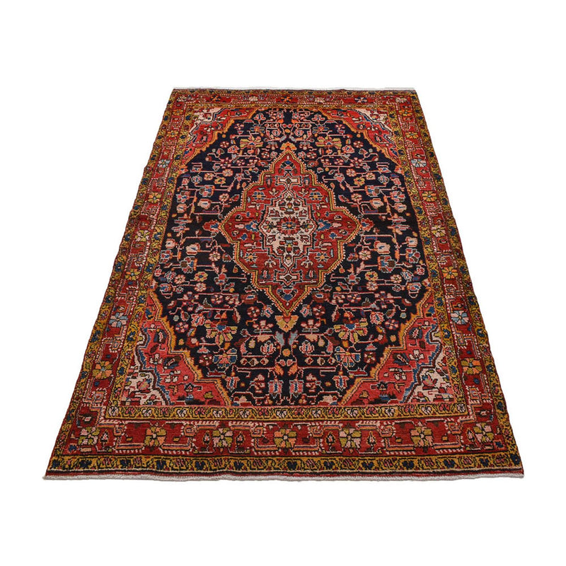 Alfombra persa - Nómada - 226 x 135 cm - azul oscuro
