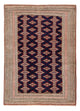 Alfombra Turkaman - 175 x 125 cm - azul oscuro