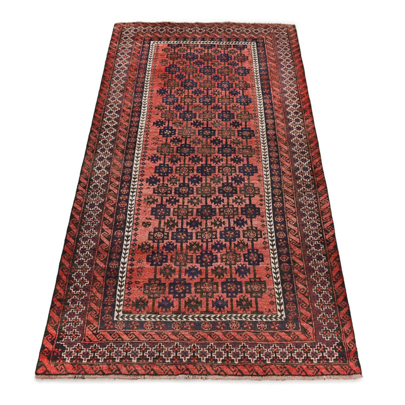 Alfombra de pasillo Alfombra Turkaman - 219 x 114 cm - rojo claro
