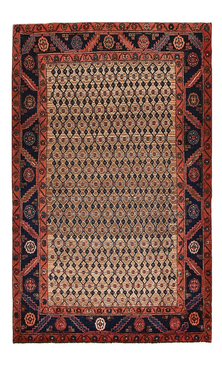 Alfombra persa - Nómada - 198 x 123 cm - multicolor