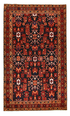 Alfombra persa - Nómada - 224 x 133 cm - multicolor