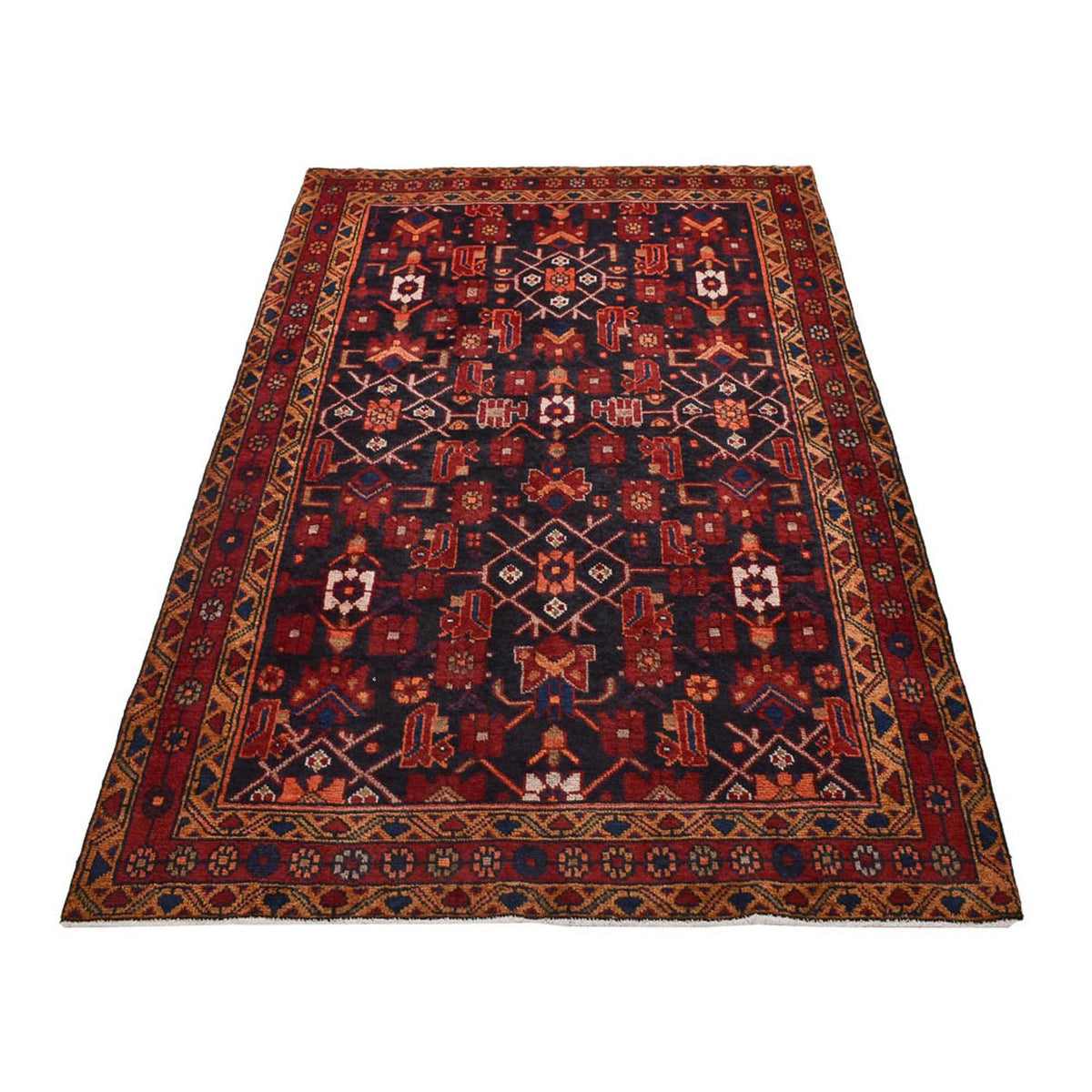 Alfombra persa - Nómada - 224 x 133 cm - multicolor
