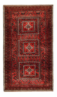 Alfombra Belutsch forma especial  - 198 x 114 cm - rojo
