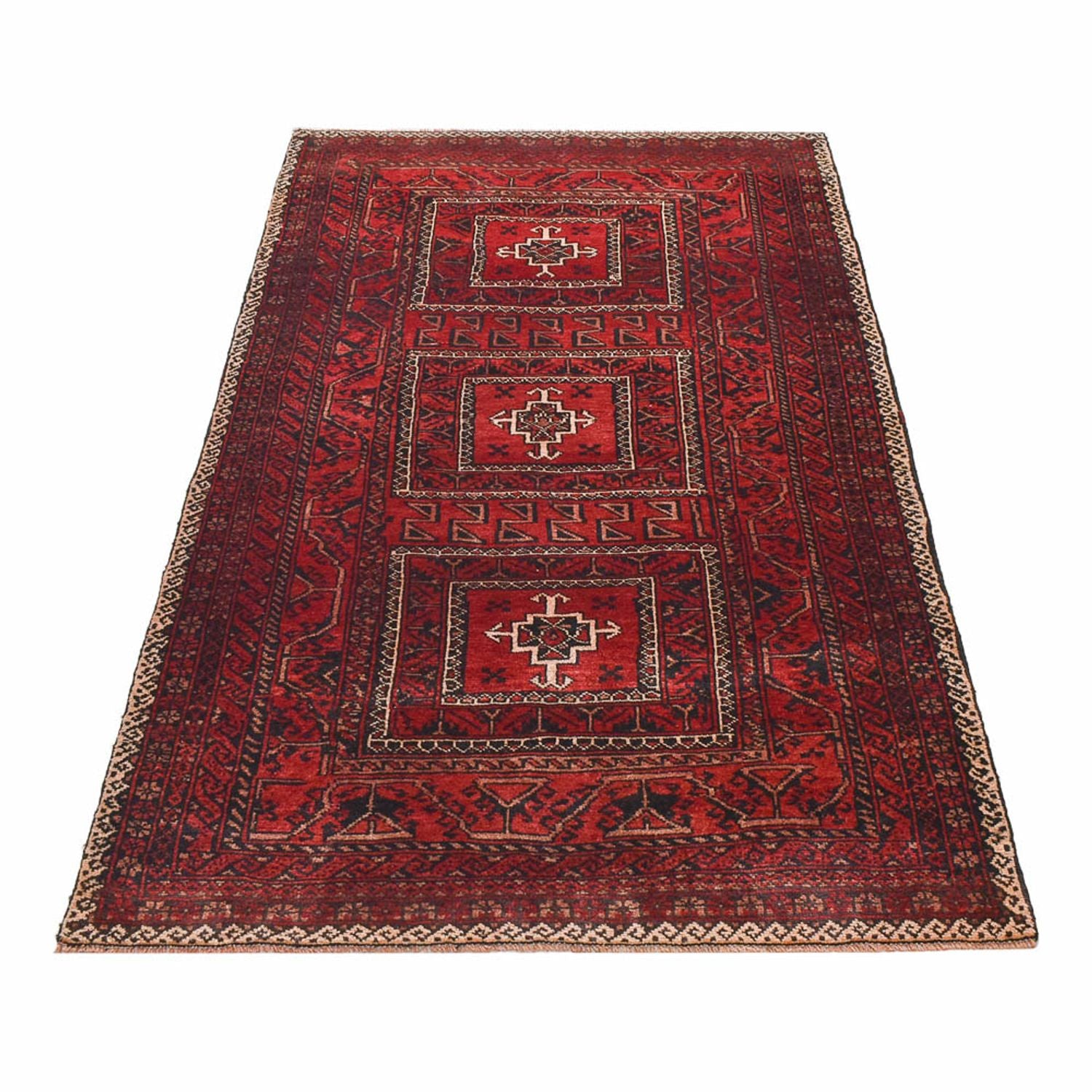 Alfombra Belutsch forma especial  - 198 x 114 cm - rojo