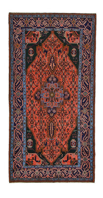 Alfombra persa - Nómada - 286 x 150 cm - rojo claro