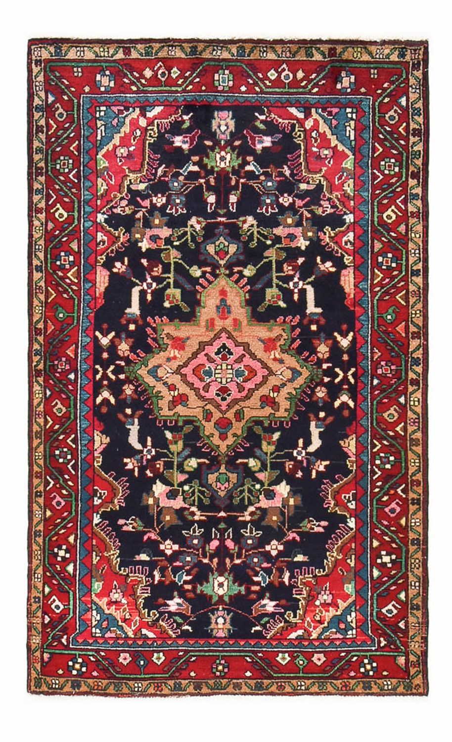 Alfombra persa - Nómada - 180 x 108 cm - azul oscuro