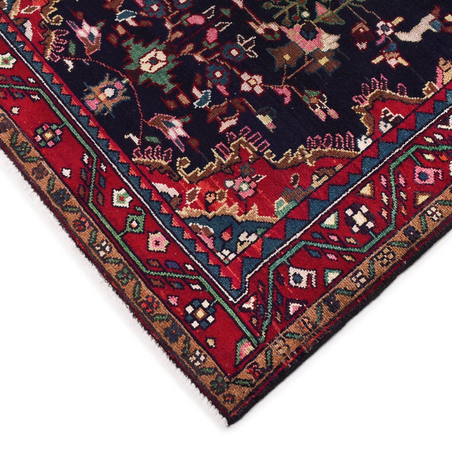 Alfombra persa - Nómada - 180 x 108 cm - azul oscuro