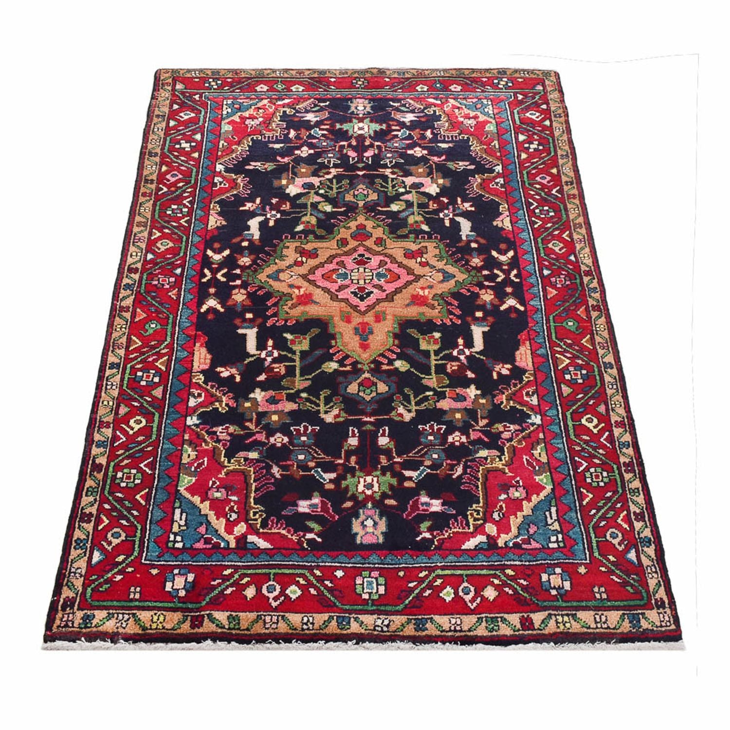 Alfombra persa - Nómada - 180 x 108 cm - azul oscuro