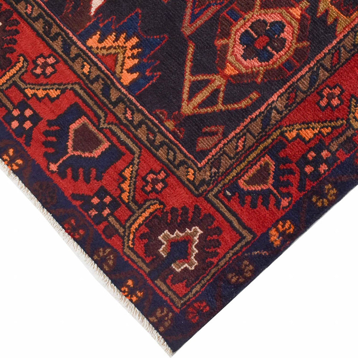 Alfombra persa - Nómada - 207 x 130 cm - azul oscuro