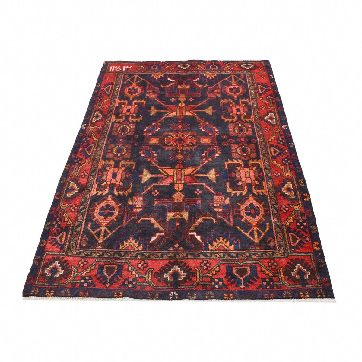 Alfombra persa - Nómada - 207 x 130 cm - azul oscuro