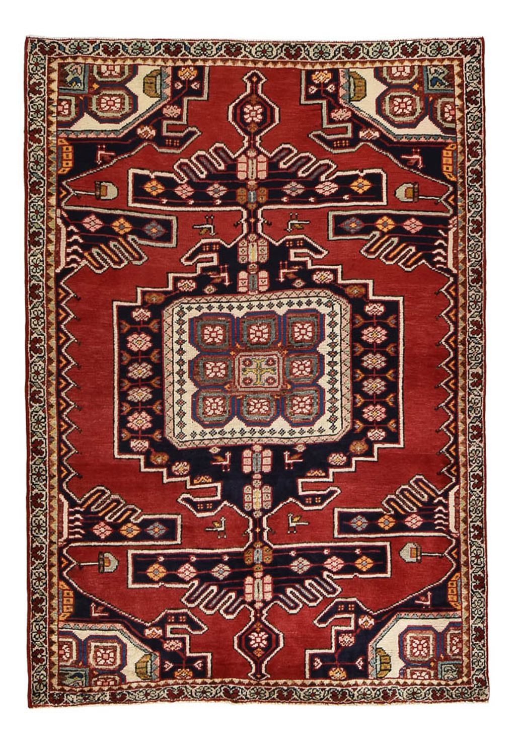 Alfombra persa - Nómada - 192 x 133 cm - rojo