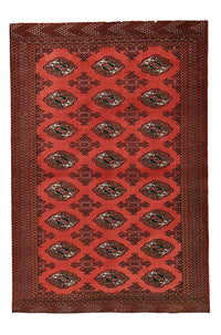 Alfombra Turkaman - 188 x 126 cm - rojo