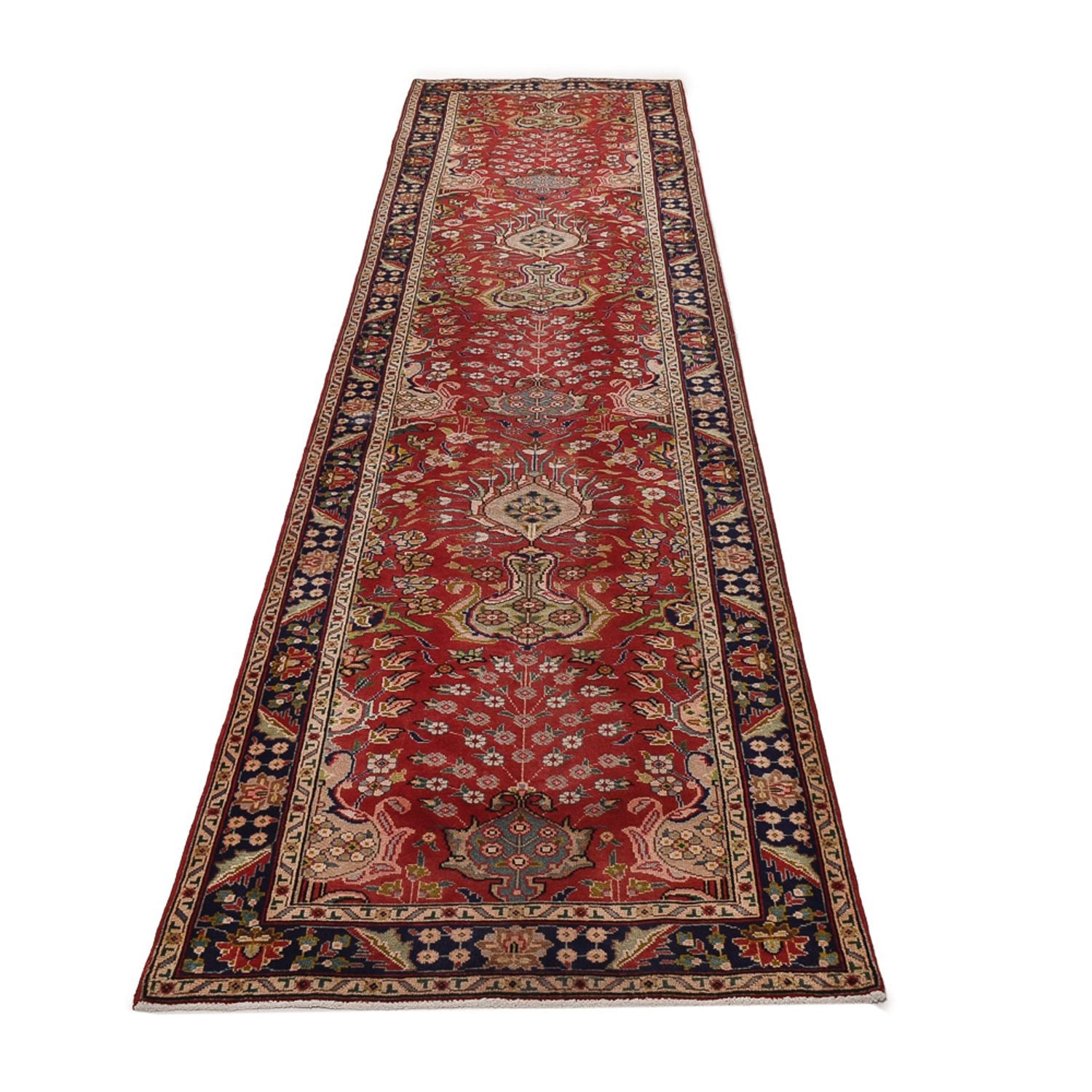 Alfombra de pasillo Alfombra persa - Tabriz - 400 x 92 cm - rojo