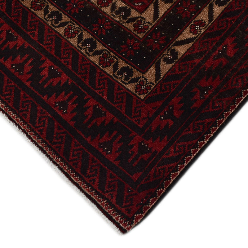 Alfombra de pasillo Alfombra Belutsch - 196 x 96 cm - rojo oscuro