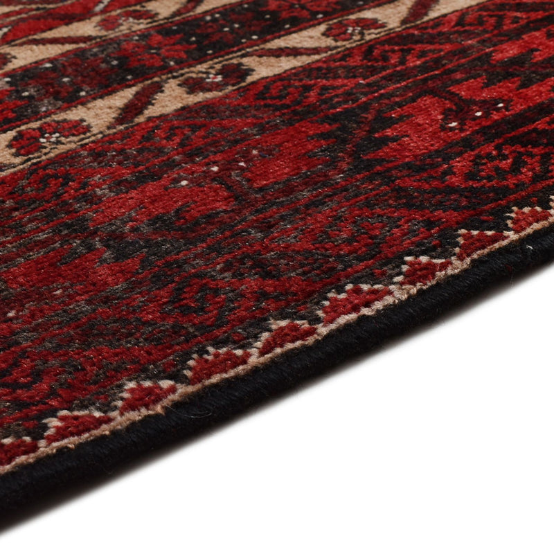 Alfombra de pasillo Alfombra Belutsch - 196 x 96 cm - rojo oscuro