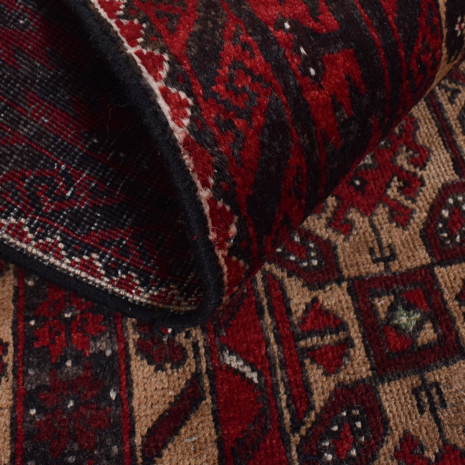 Alfombra de pasillo Alfombra Belutsch - 196 x 96 cm - rojo oscuro
