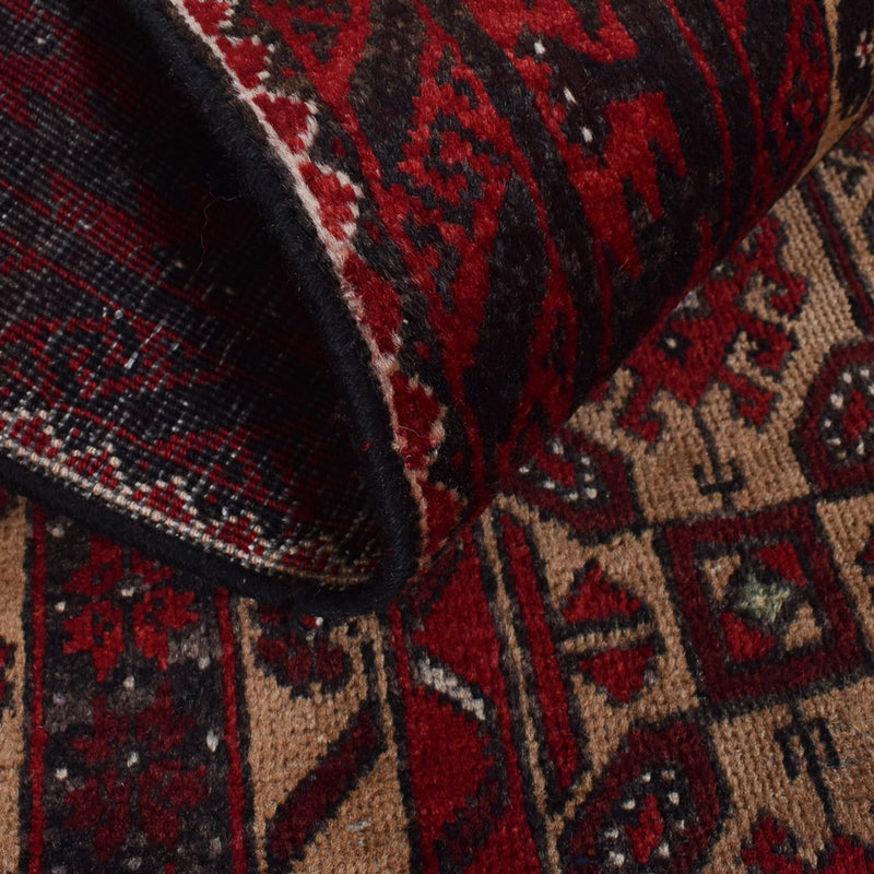 Alfombra de pasillo Alfombra Belutsch - 196 x 96 cm - rojo oscuro