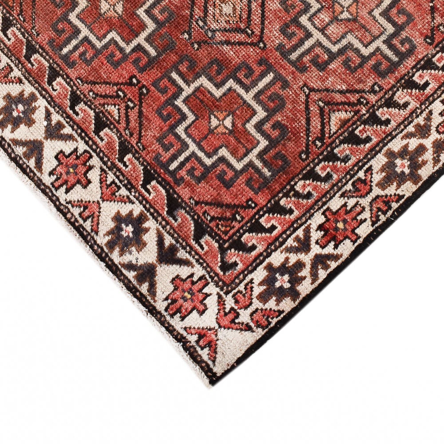 Alfombra de pasillo Alfombra Vintage - 194 x 108 cm - rojo