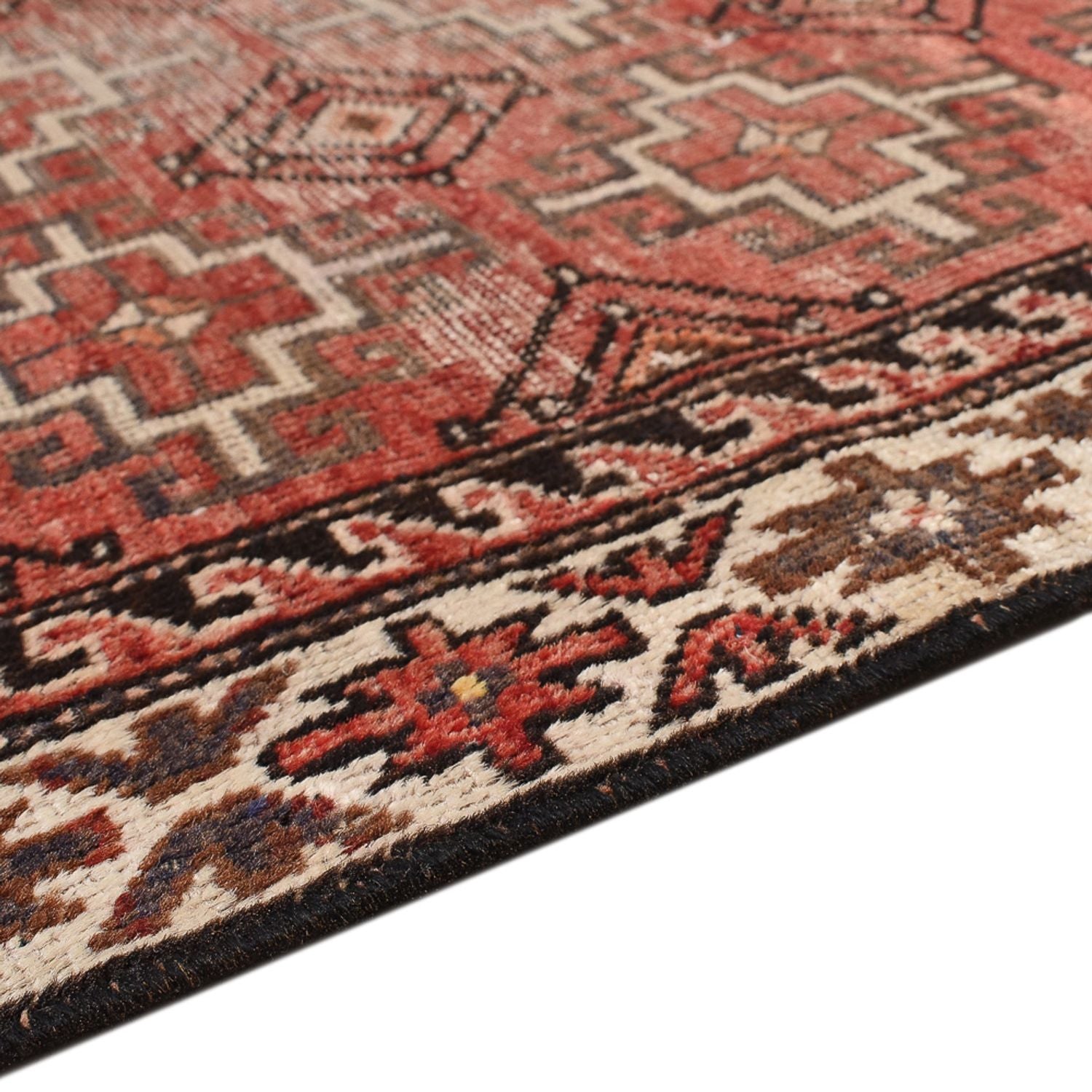 Alfombra de pasillo Alfombra Vintage - 194 x 108 cm - rojo