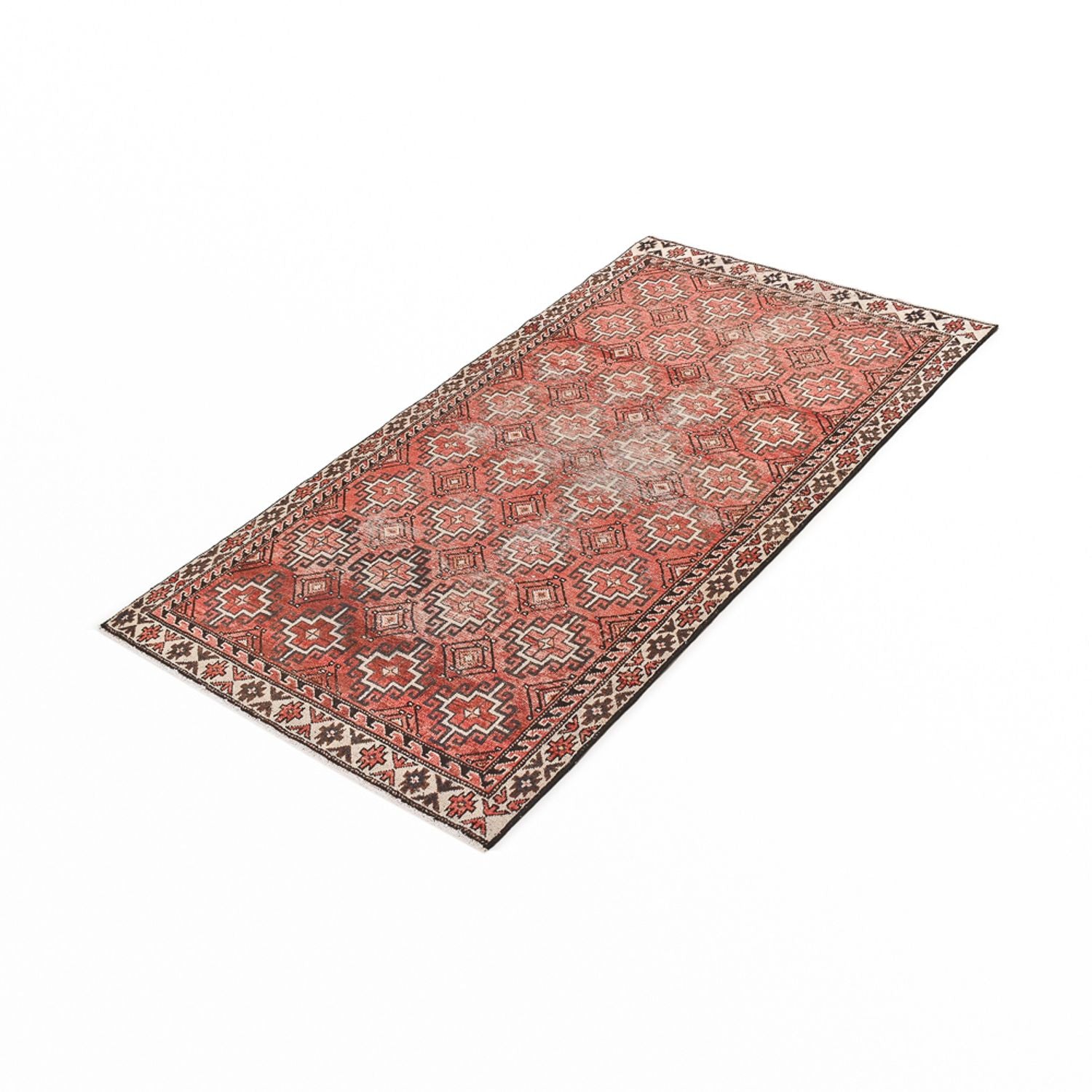 Alfombra de pasillo Alfombra Vintage - 194 x 108 cm - rojo