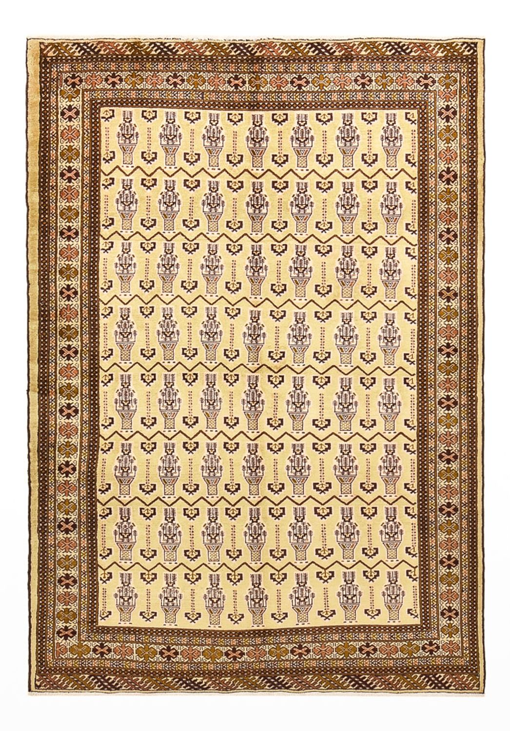 Alfombra Turkaman - 213 x 146 cm - beige claro