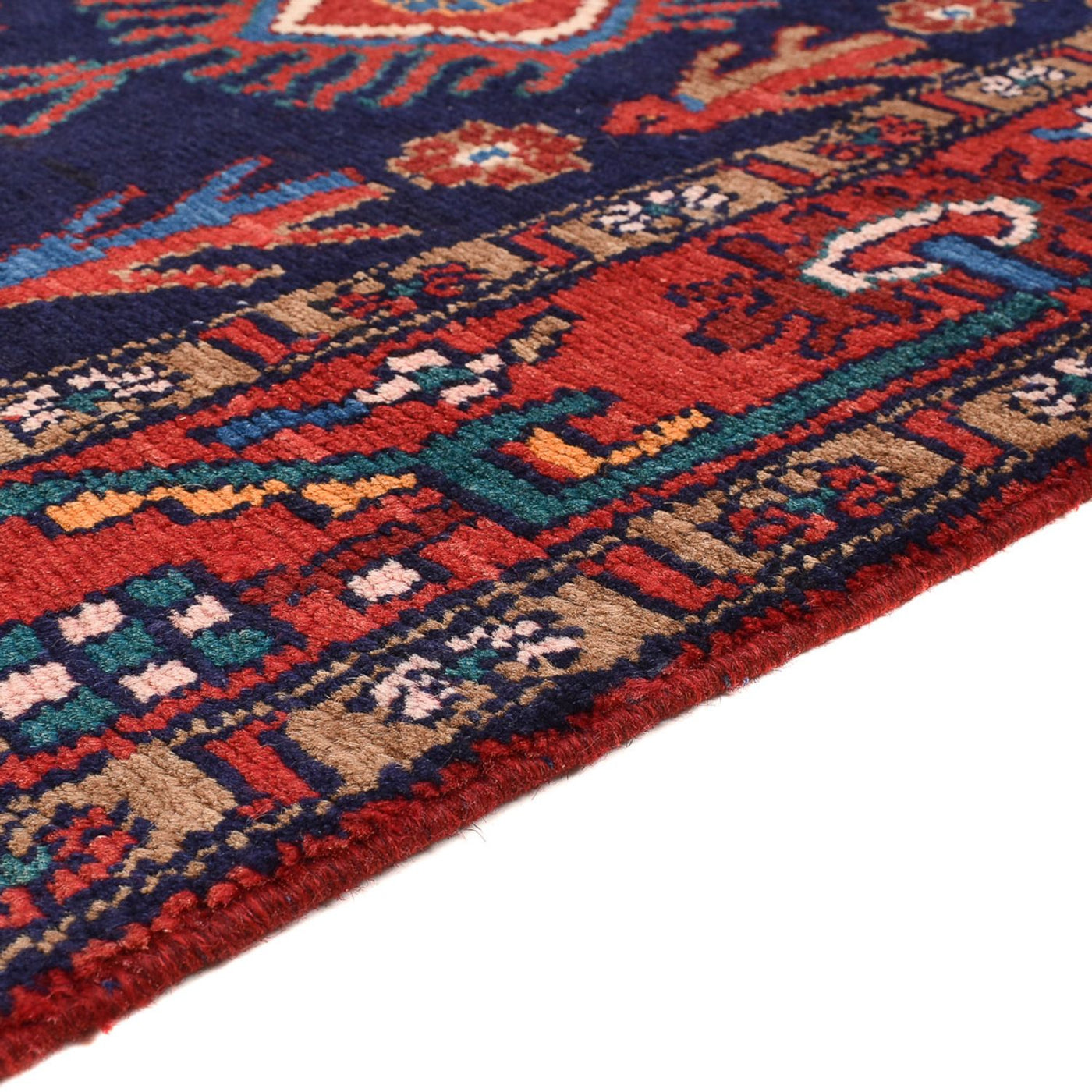 Alfombra persa - Nómada - 250 x 142 cm - azul oscuro
