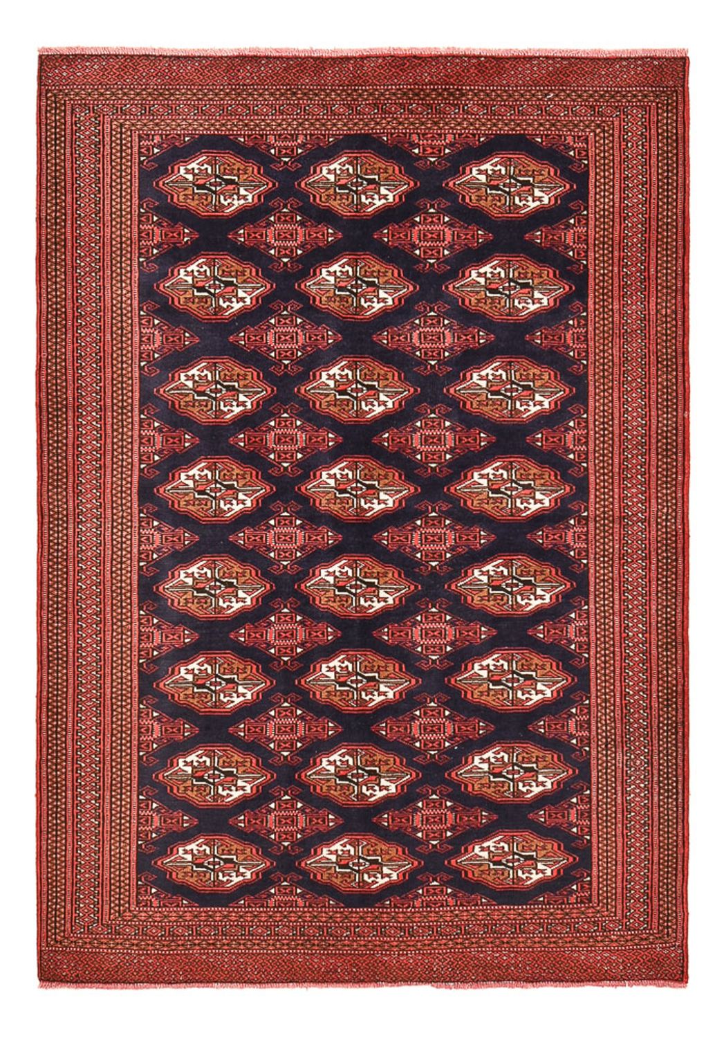 Alfombra Turkaman - 190 x 129 cm - rojo