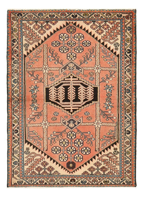 Alfombra persa - Nómada - 141 x 103 cm - rojo claro