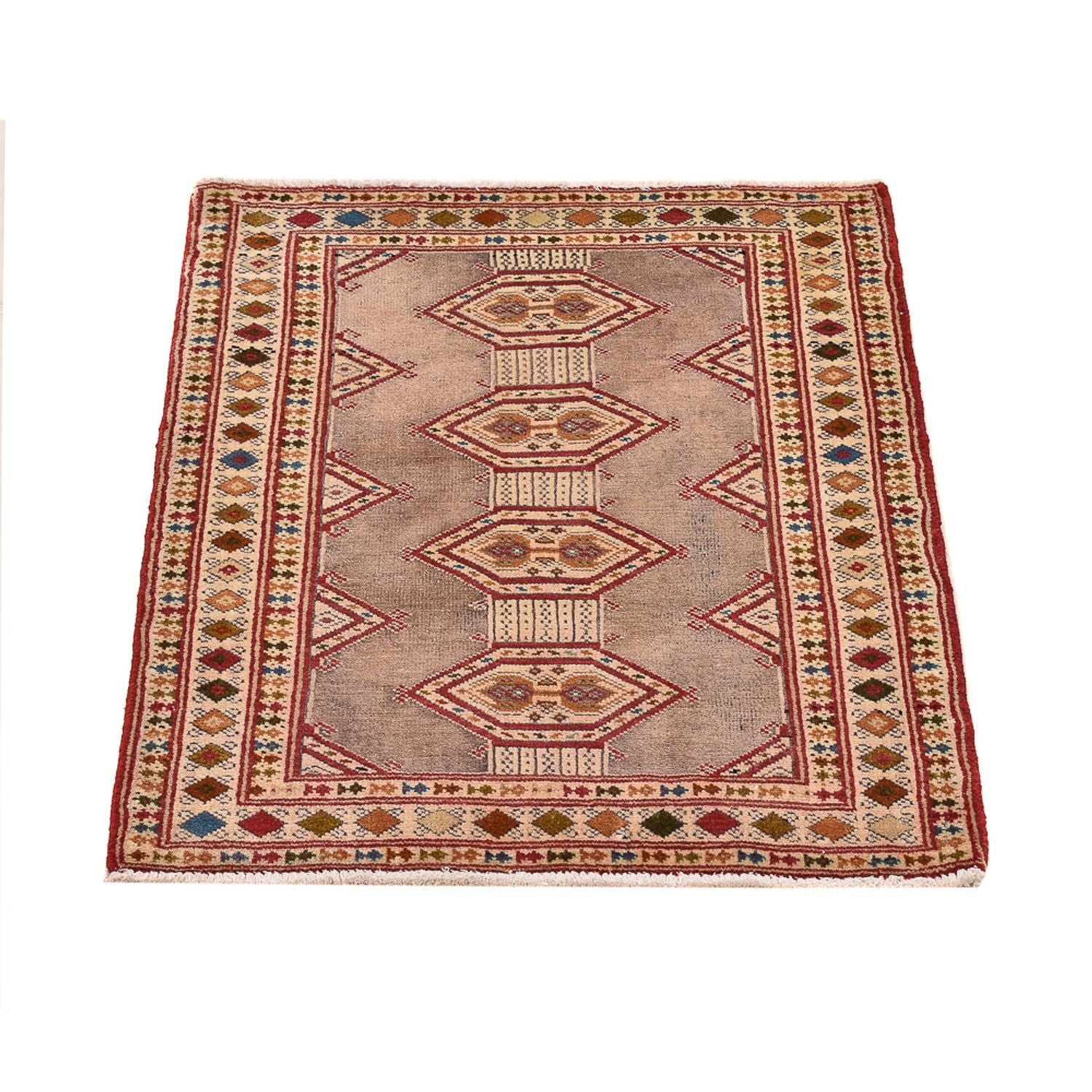 Alfombra Turkaman - 79 x 64 cm - rosa