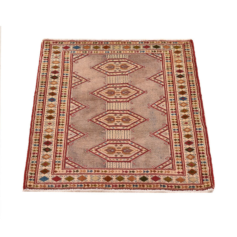 Alfombra Turkaman - 79 x 64 cm - rosa