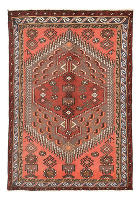 Alfombra persa - Bidjar - 136 x 96 cm - rojo claro