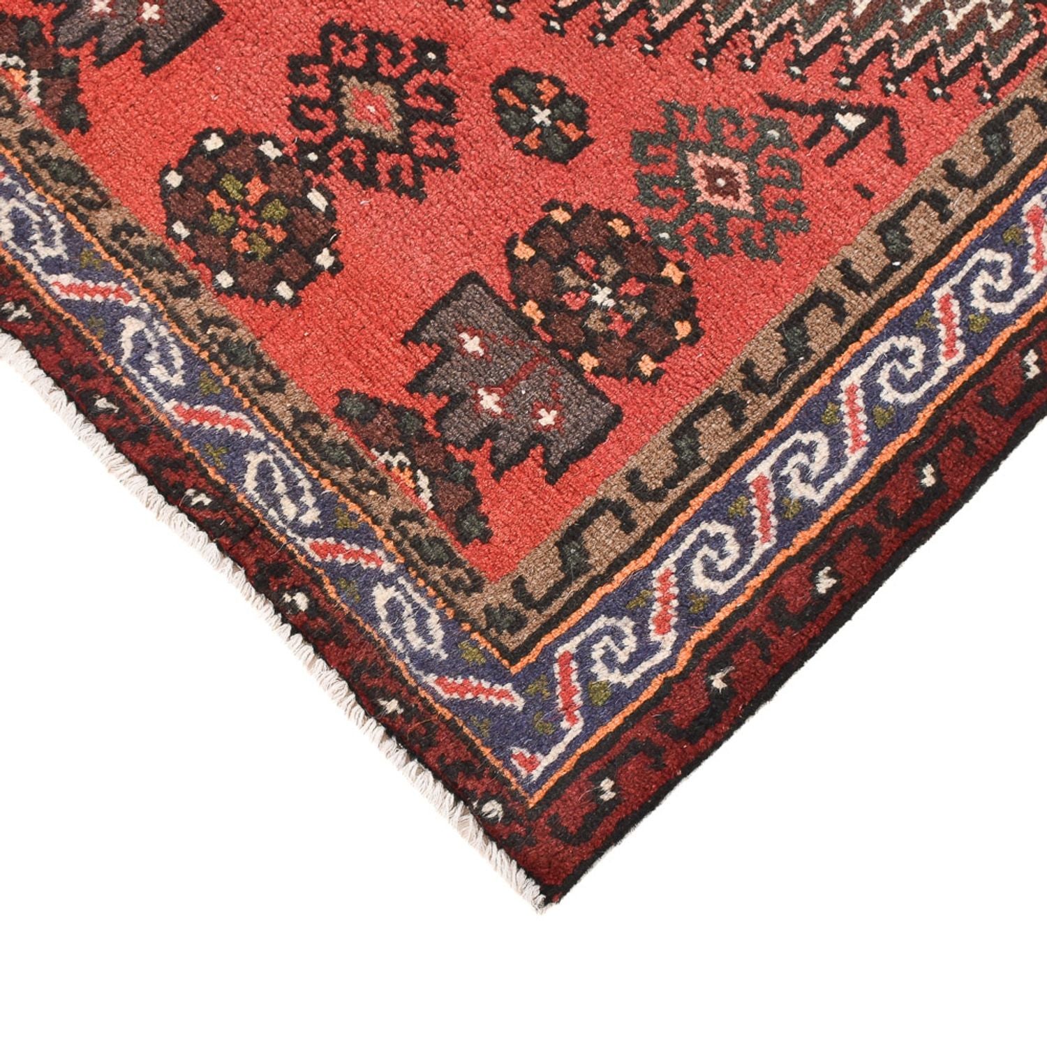 Alfombra persa - Bidjar - 136 x 96 cm - rojo claro