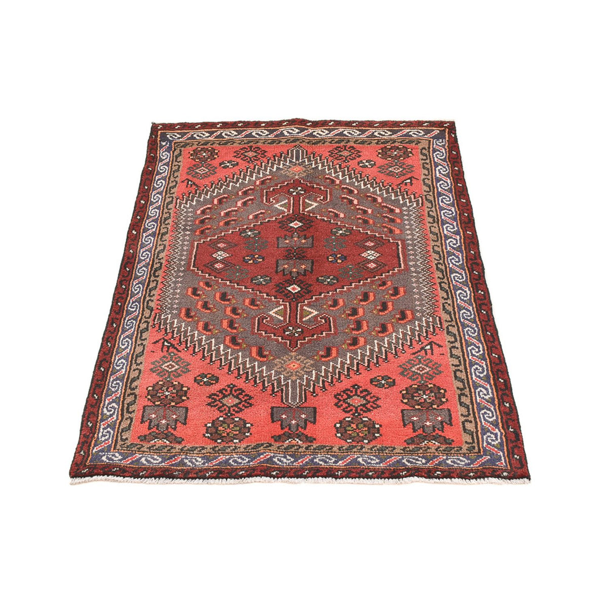 Alfombra persa - Bidjar - 136 x 96 cm - rojo claro