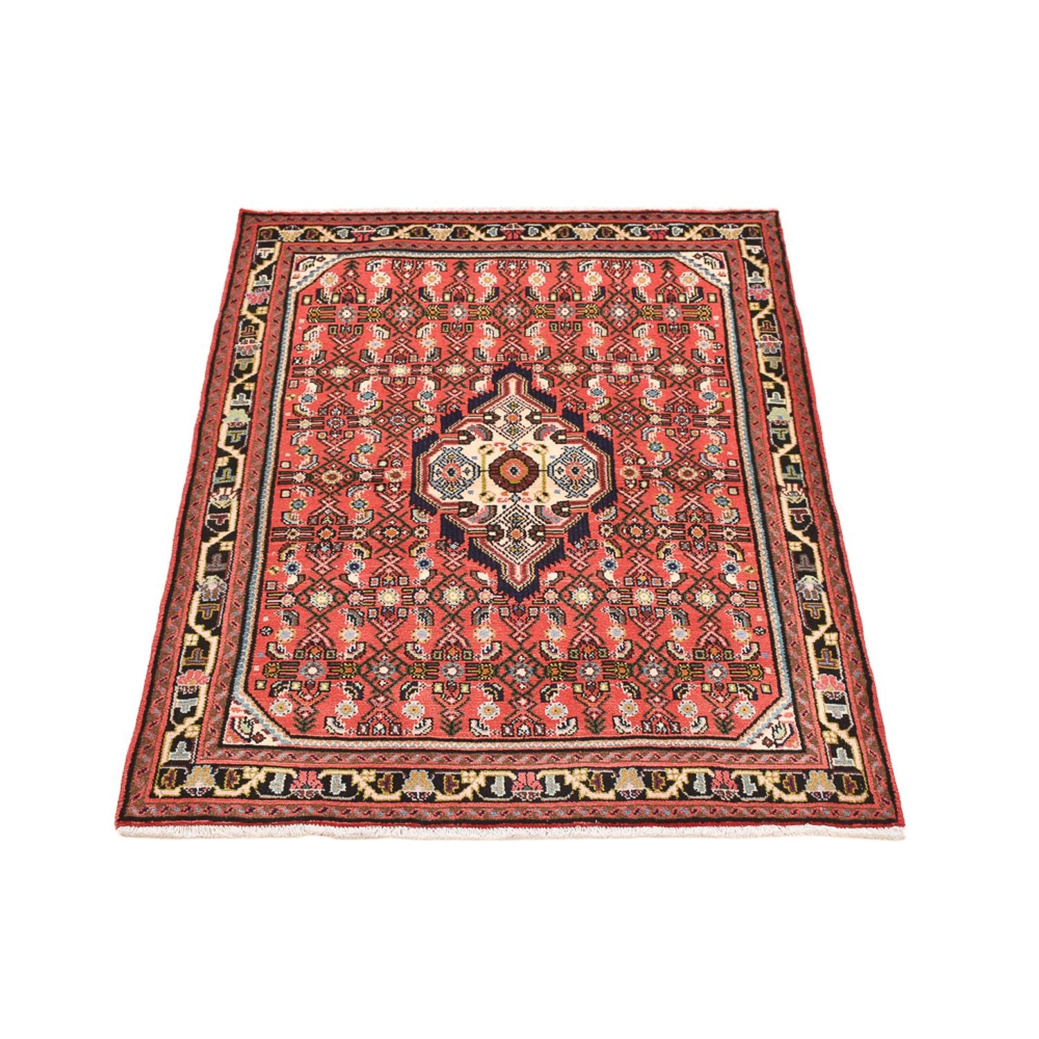 Alfombra persa - Nómada - 143 x 109 cm - rojo claro
