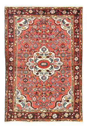 Alfombra persa - Nómada - 151 x 99 cm - rojo claro