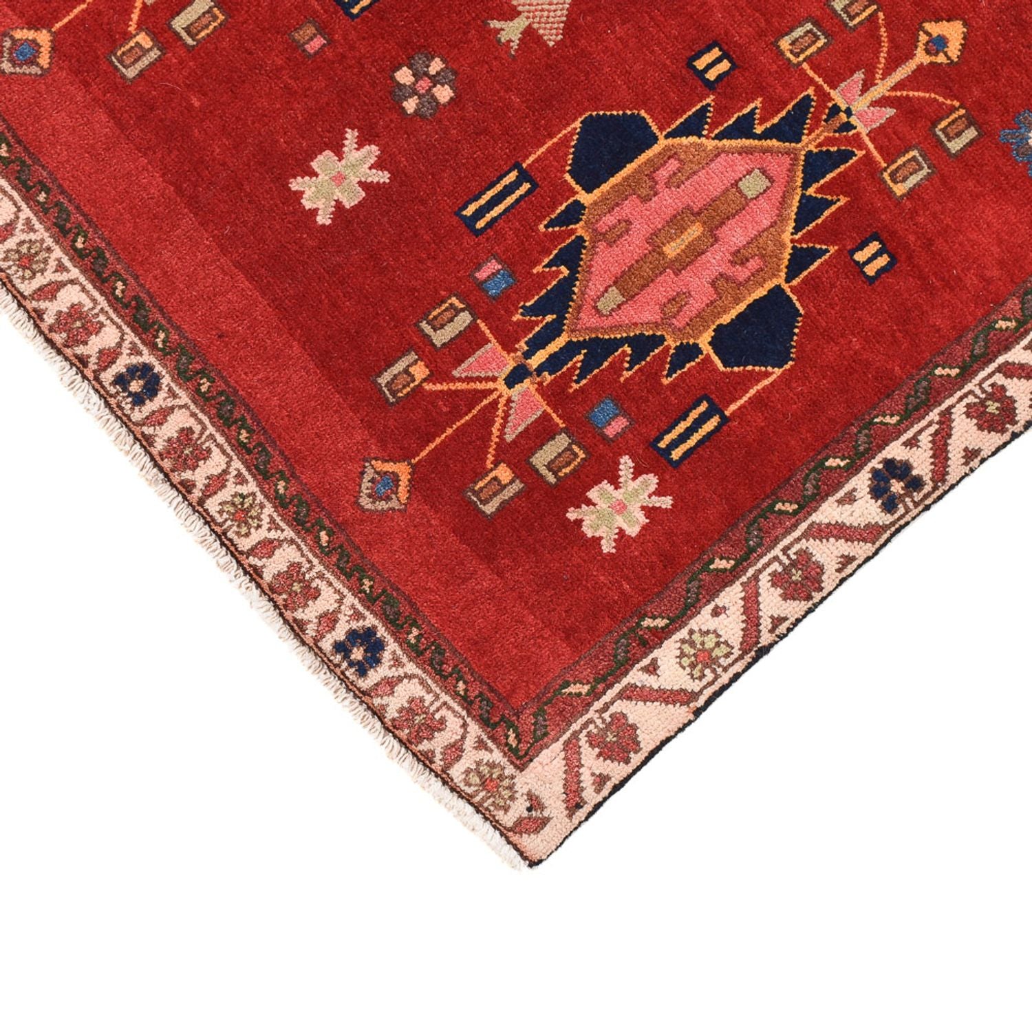 Alfombra de pasillo Alfombra persa - Nómada - 129 x 107 cm - rojo