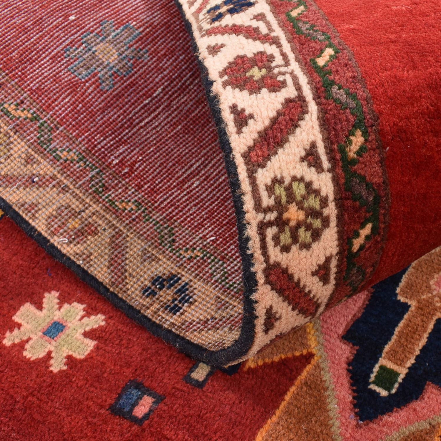 Alfombra de pasillo Alfombra persa - Nómada - 129 x 107 cm - rojo