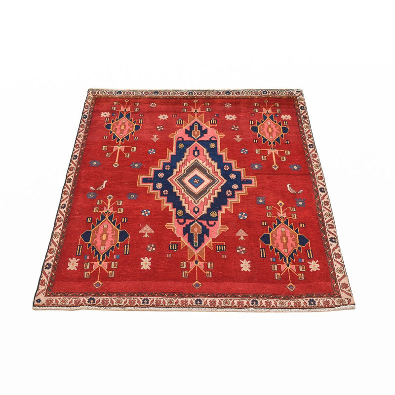 Alfombra de pasillo Alfombra persa - Nómada - 129 x 107 cm - rojo