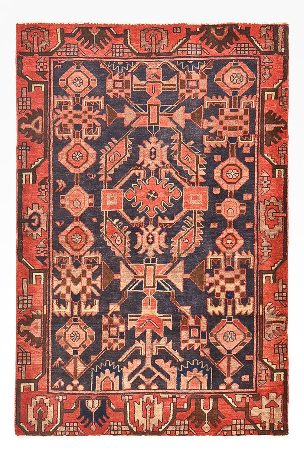 Alfombra persa - Nómada - 159 x 106 cm - rojo